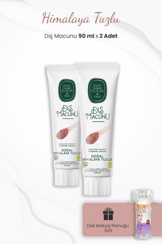 Eyüp Sabri Tuncer Himalaya Tuzlu Diş Macunu 90 ml x 2 Adet ve Disk Pamuk 50'li