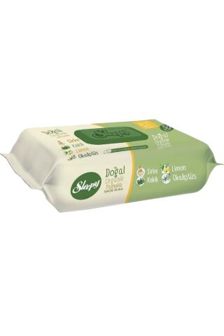 Islak Havlu Mendil Doğal Organik Pamuklu 50 Yaprak Plastik Kapaklı 3lü Set 150 Yaprak