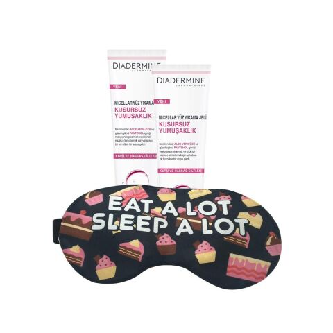 Diadermine Micellar Yüz Yıkama Jeli Kusursuz Yumuşaklık 150 ml x 2 ve Uyku Bandı Hediyeli