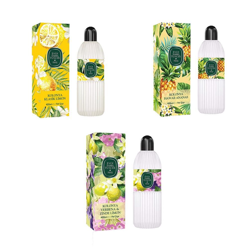 Eyüp Sabri Tuncer Kolonya Verbena & Zinde Limon, Klasik Limon ve Hawaii Ananas