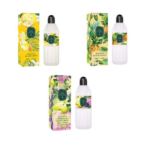 Eyüp Sabri Tuncer Kolonya Verbena & Zinde Limon, Klasik Limon ve Hawaii Ananas