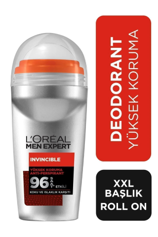 3 Adet Loreal Paris Men Expert Invincible Roll-On 50 ml ve ROSIE