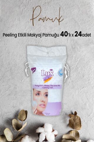 Lux Peeling Etkili Makyaj Pamuğu 40' lı x 24 Adet