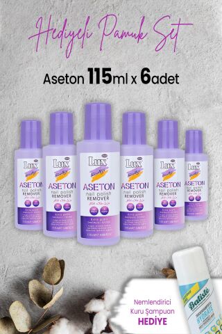 Lux Aseton 115 ml x 6 Adet ve Hediyeli