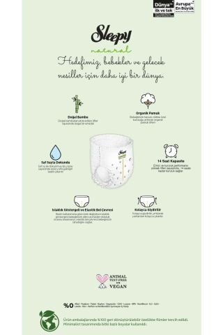 Sleepy Külot Bebek Bezi Natural Beden:4 (7-14KG) Maxi 288 Adet Ekstra Fırsat