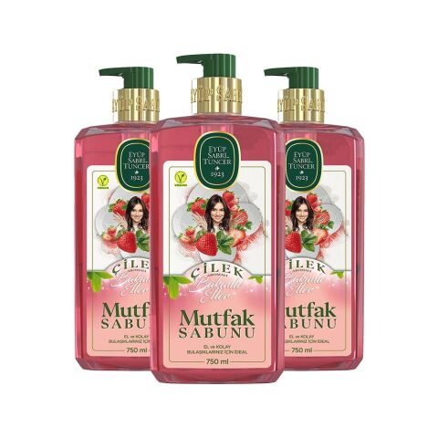 Eyüp Sabri Tuncer Çilek Mutfak Sabunu 750 ml x 3
