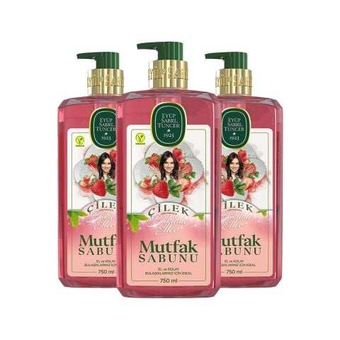 Eyüp Sabri Tuncer Çilek Mutfak Sabunu 750 ml x 3