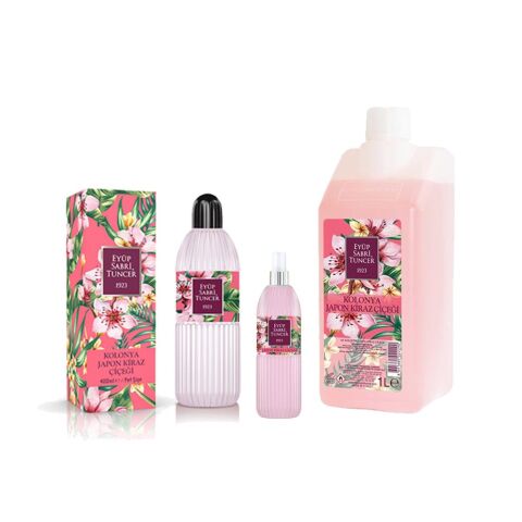 Eyüp Sabri Tuncer Japon Kiraz Çiçeği Kolonyası Yedek Şişe 1 lt, 400 ML ve 150 ML