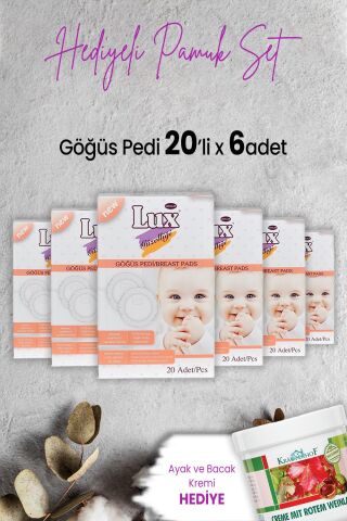 Lux Göğüs Pedi 20' li x 6 Adet ve Hediyeli