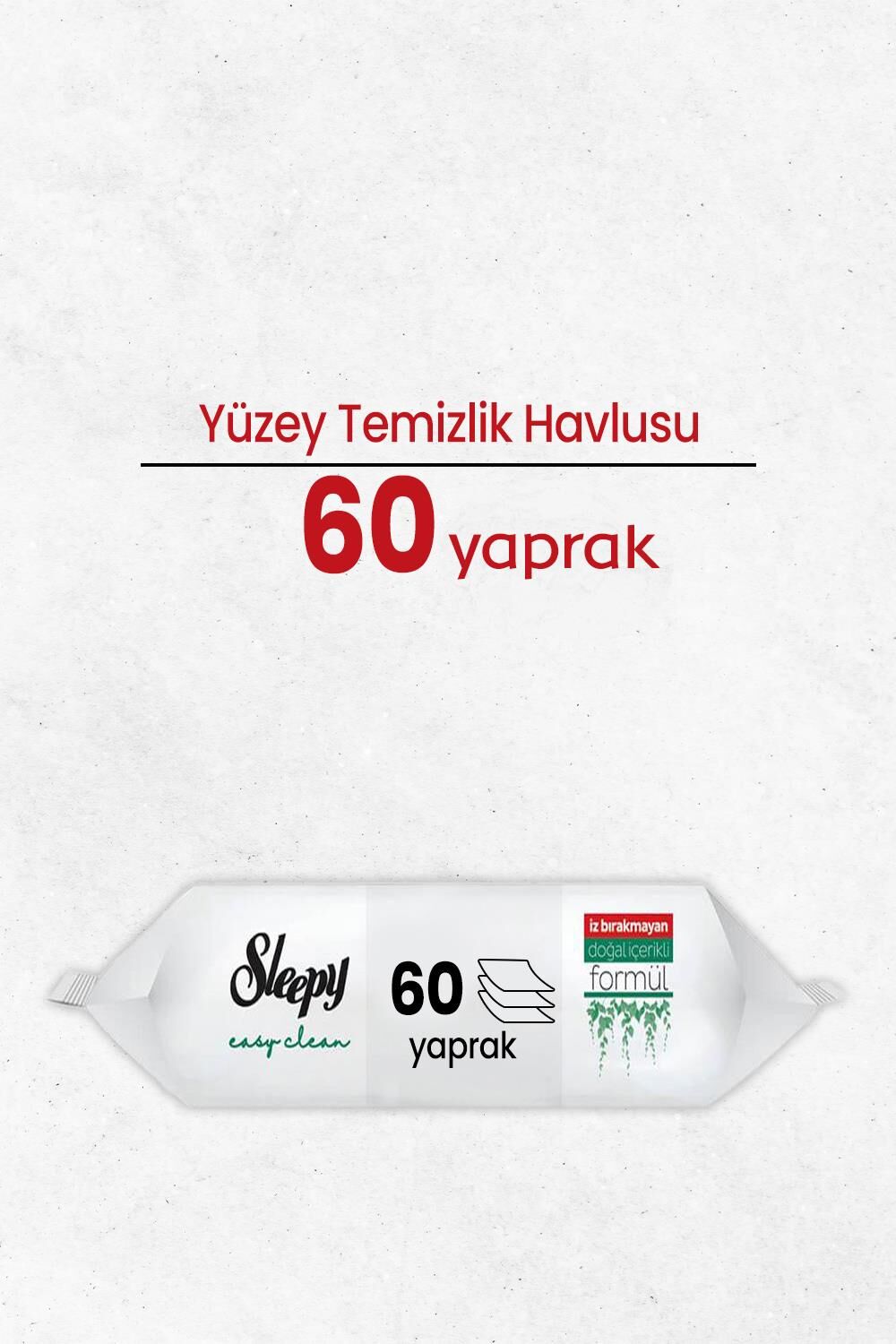 Sleepy Easy Clean Yüzey Temizlik Havlusu 60 Yaprak