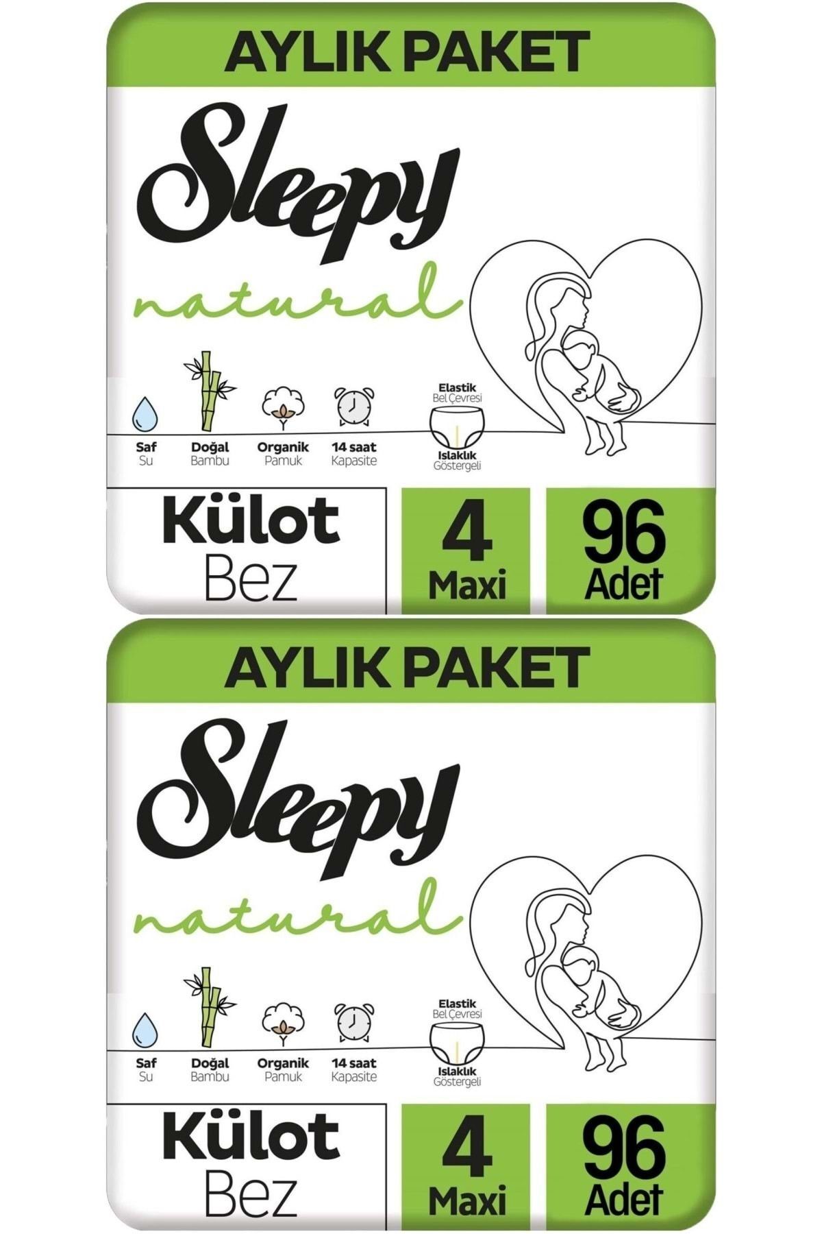Sleepy Külot Bebek Bezi Natural Beden:4 (7-14KG) Maxi 192 Adet Ekonomik Ultra