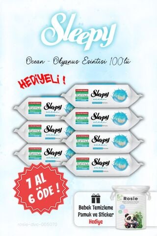 7 AL 6 ÖDE Sleepy Ocean - Okyanus Islak Havlusu  ve ROSIE