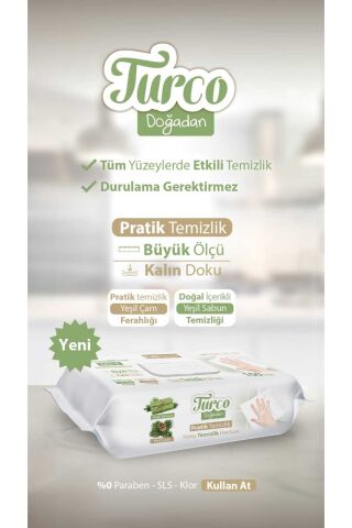 Baby Turco Yüzey Temizleme Mendili 100'lü
