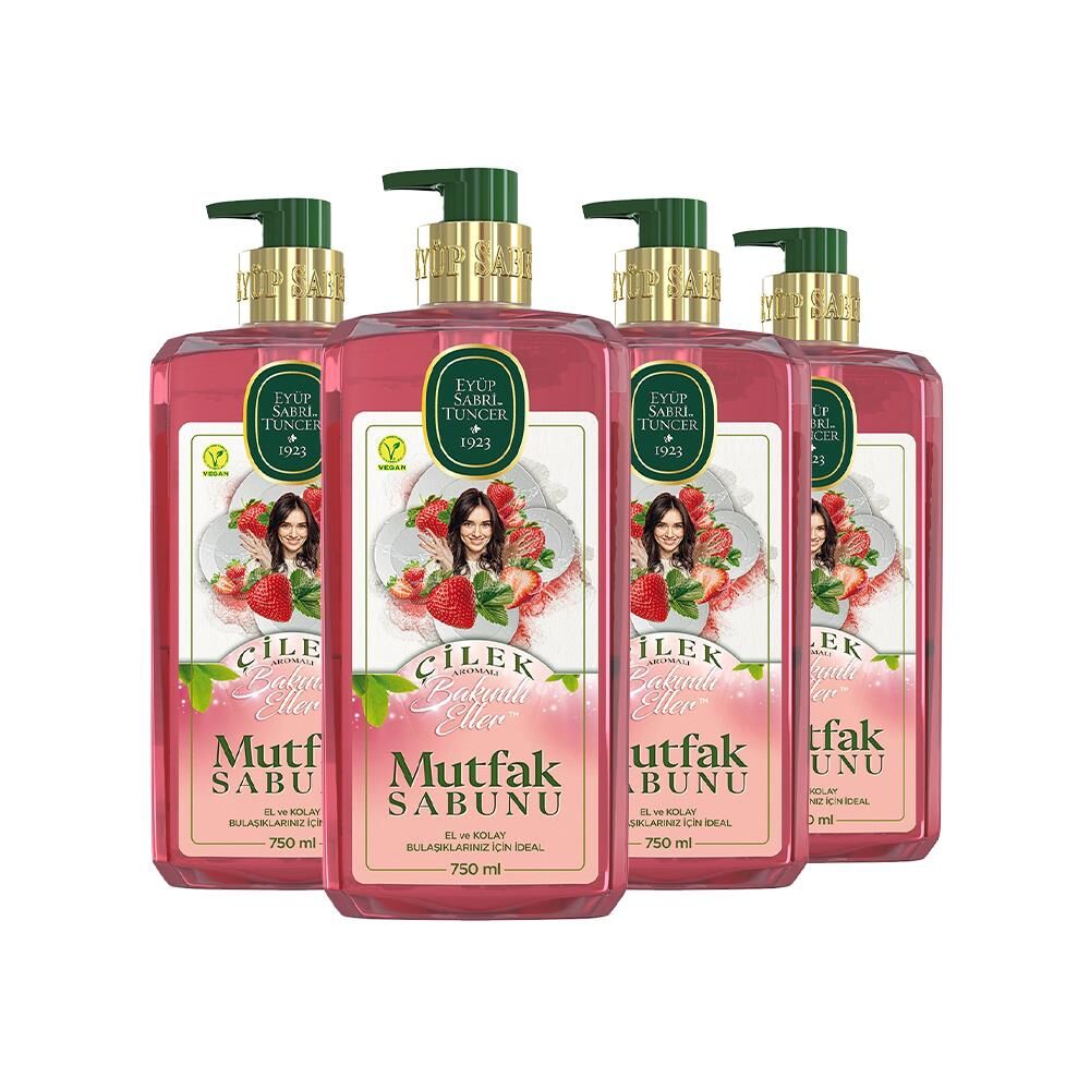 Eyüp Sabri Tuncer Çilek Mutfak Sabunu 750 ml x 4