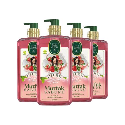 Eyüp Sabri Tuncer Çilek Mutfak Sabunu 750 ml x 4