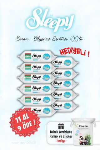 11 AL 9 ÖDE Sleepy Ocean - Okyanus Islak Havlusu  ve ROSIE