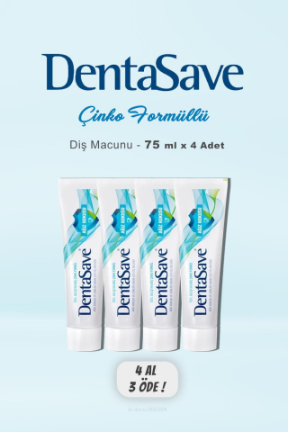 4 AL 3 ÖDE DentaSave Diş Macunu  Çinko Formül 75 ml