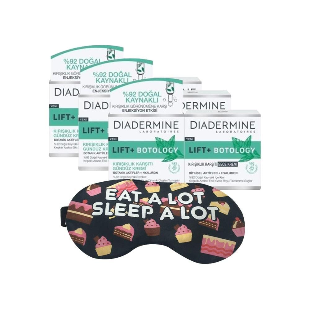 Diadermine Lift+ Botology Gündüz Kremi 50 ml + Gece Kremi 50 ml x 3 ve Uyku Bandı Hediyeli