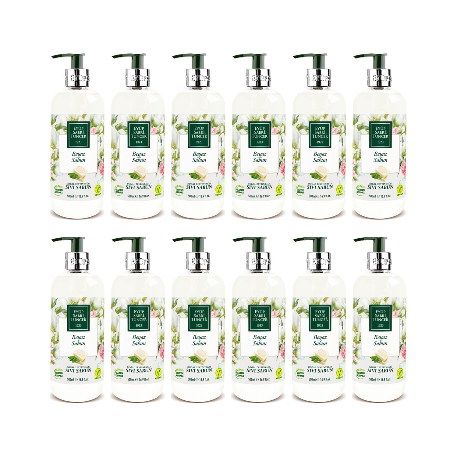Eyüp Sabri Tuncer Beyaz Sabun Sıvı Sabun 500 ml x 12 Adet