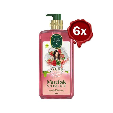 Eyüp Sabri Tuncer Çilek Mutfak Sabunu 750 ml x 6