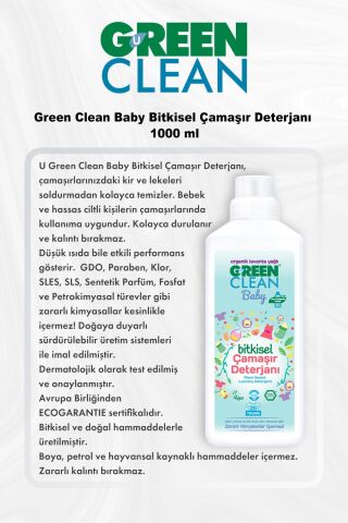 Green Clean Bebek Bitkisel Çamaşır Deterjanı 1000 ml 5 Al 4 Öde ve Rosie Pamuk