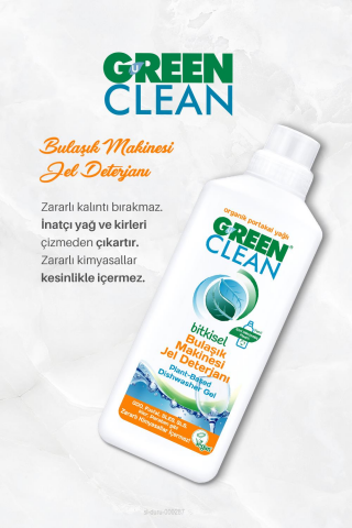 Green Clean 1000ml Bulaşık Jel Det. ve Meyze Sebze Tem. 1000 ml, Rosie Hediye