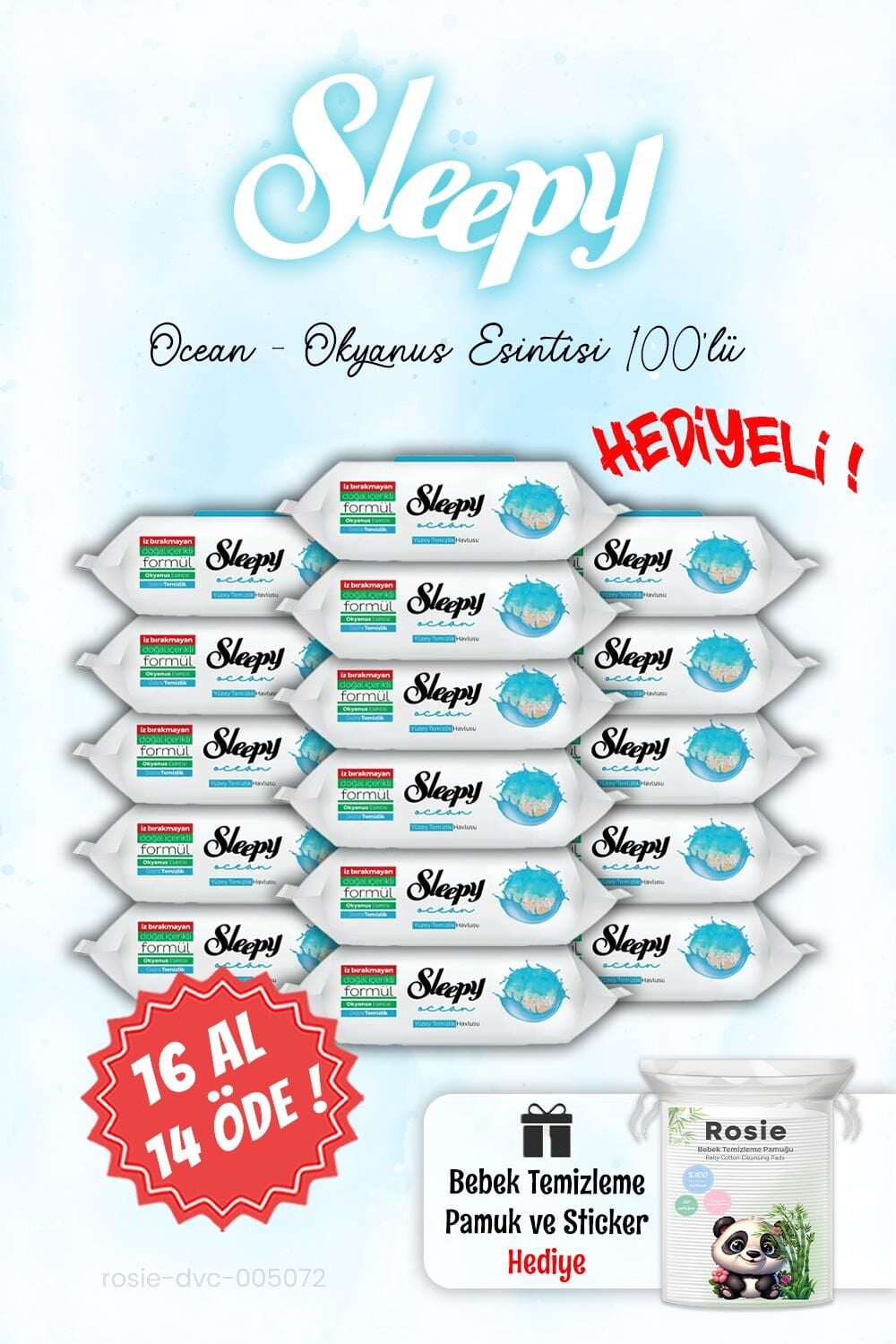 Sleepy Ocean - Okyanus Islak Havlusu 16 AL 14 ÖDE ve ROSIE