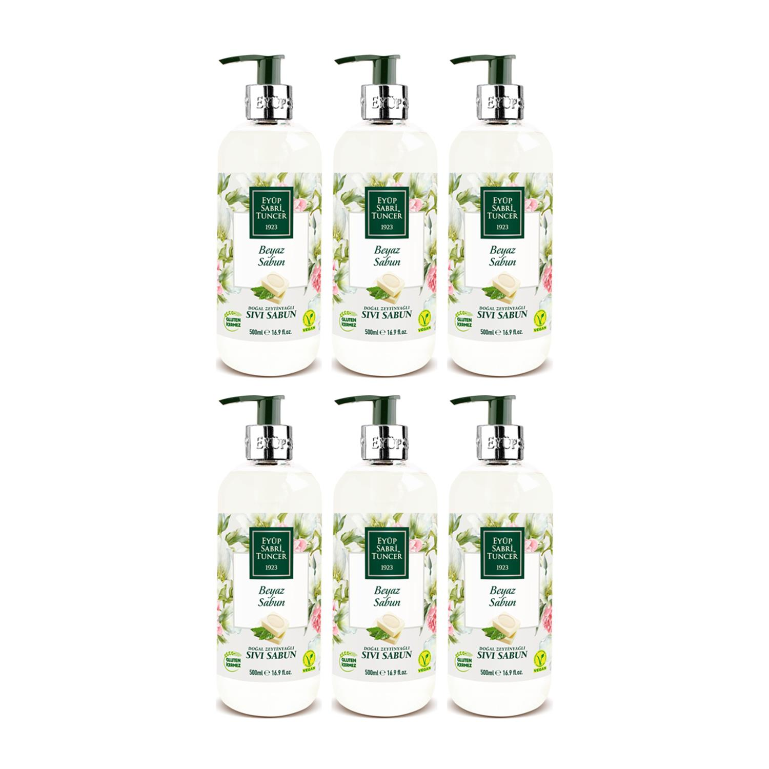 Eyüp Sabri Tuncer Beyaz Sabun Sıvı Sabun 500 ml x 6 Adet