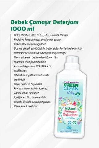 1000 ML Bebek Çamaşır Deterjanı 5 Al 4 Öde ve Rosie Pamuk