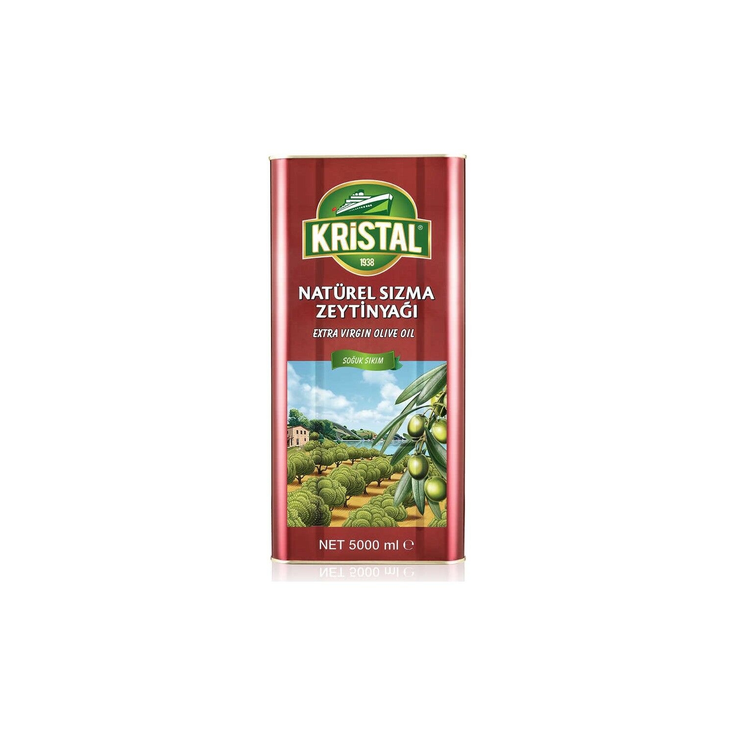 Kristal Natürel Sızma Zeytinyağı Teneke 5 Lt