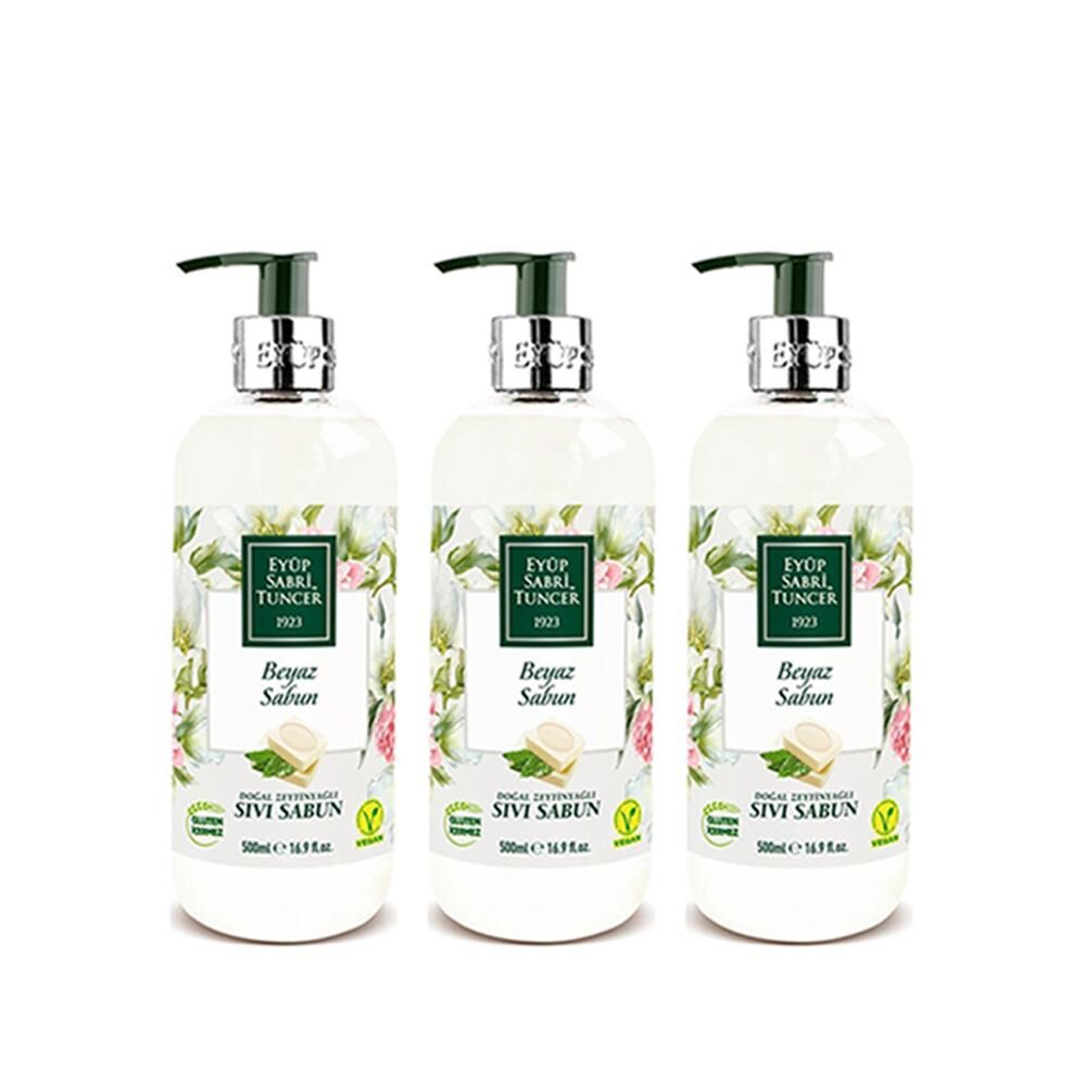 Eyüp Sabri Tuncer Beyaz Sabun Sıvı Sabun 500 ml x 3 Adet