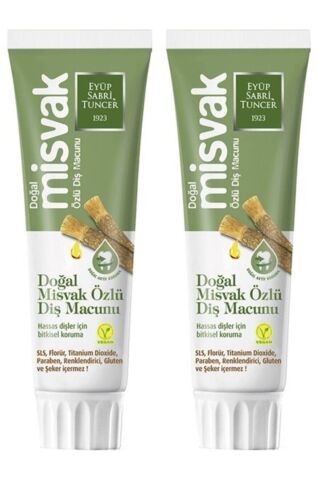 Eyüp Sabri Tuncer Doğal Misvak Özlü 75 ml Diş Macunu x 2 Adet