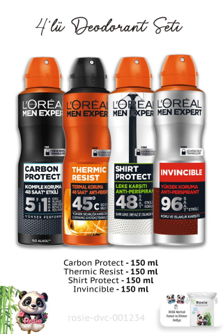 Loreal Paris Men 4'lü Deodorant Seti ve ROSIE
