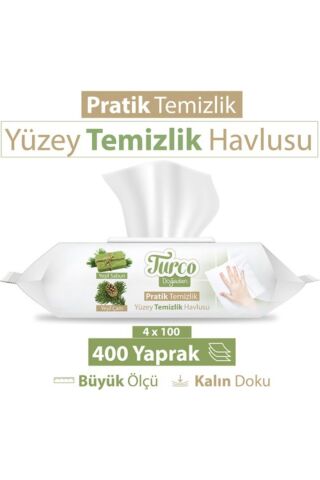 Baby Turco Turco Doğadan Pratik Yüzey Temizlik Havlusu 4X100 (400 Yaprak)