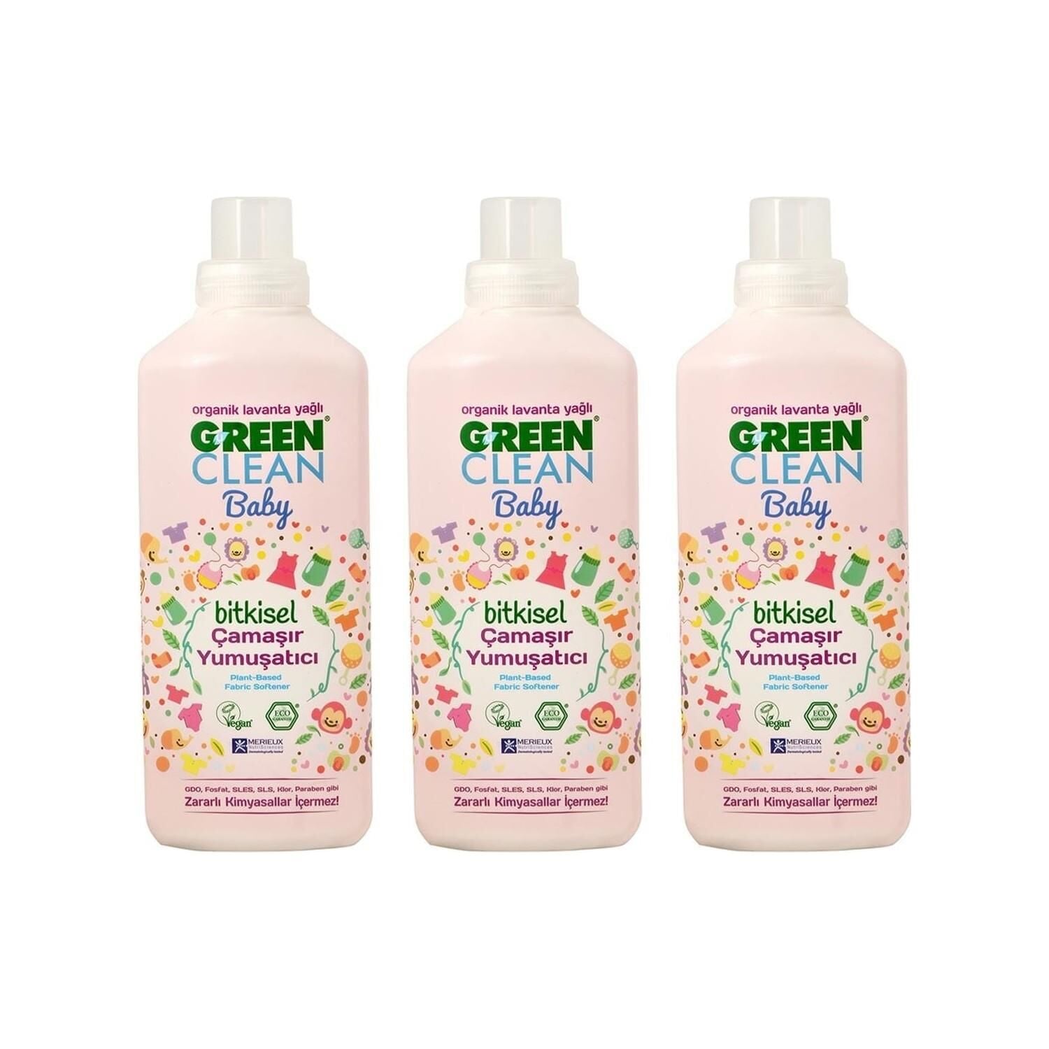 U Green Clean Baby Çamaşır Yumuşatıcı 1 L x 3