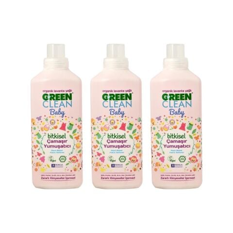 U Green Clean Baby Çamaşır Yumuşatıcı 1 L x 3