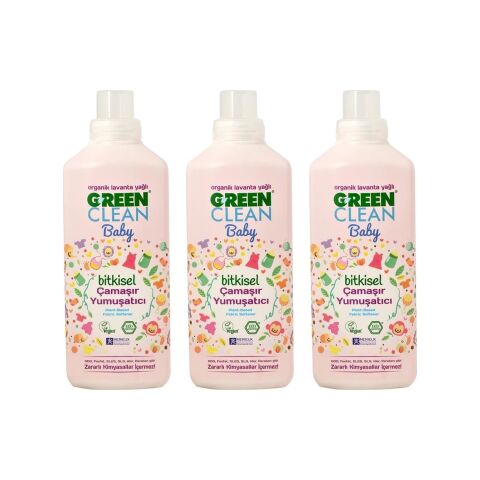 U Green Clean Baby Çamaşır Yumuşatıcı 1 L x 3