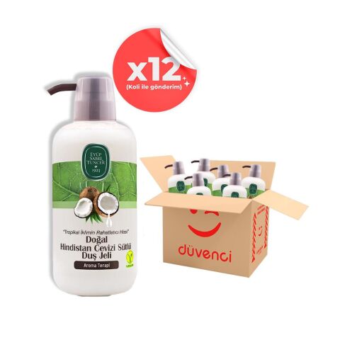 Eyüp Sabri Tuncer Doğal Hindistan Cevizi Sütlü Duş Jeli 600 ml x 12