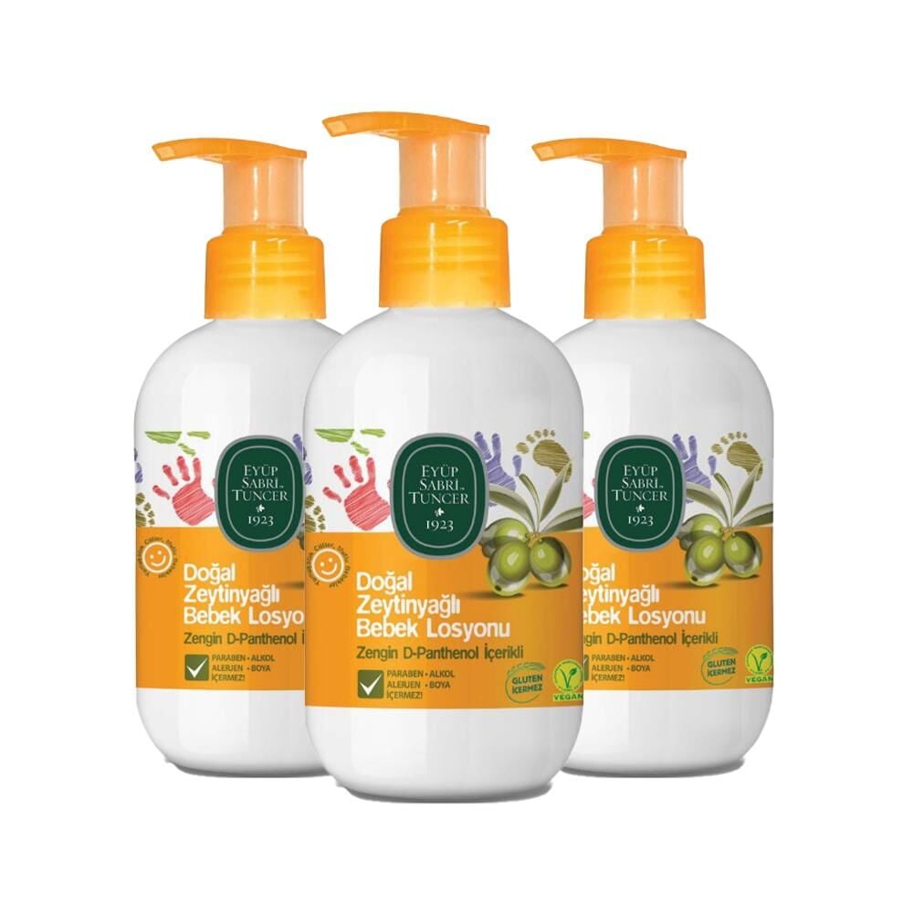 Eyüp Sabri Tuncer Doğal Zeytinyağlı Bebek Losyonu 280 ml x 3