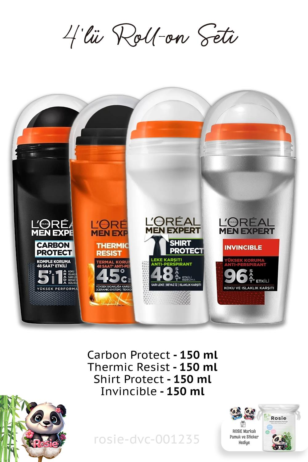 Loreal Paris Men 4'lü Roll-on Seti ve ROSIE