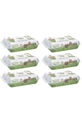 Baby Turco Islak Havlu Mendil Yenidoğan 60 Yaprak Doğadan 6 Lı Set 360 Yaprak
