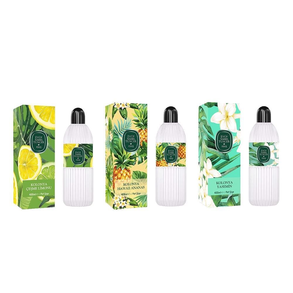 Eyüp Sabri Tuncer Kolonya Çeşme Limonu, Hawaii Ananas ve Yasemin Pet Şişe 400 ml