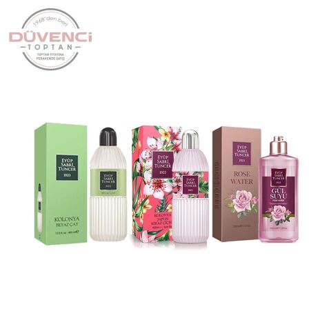 EST Beyaz Çay Pet, Japon Kiraz Cam Kolonya 400ML,Gül Suyu 350ML