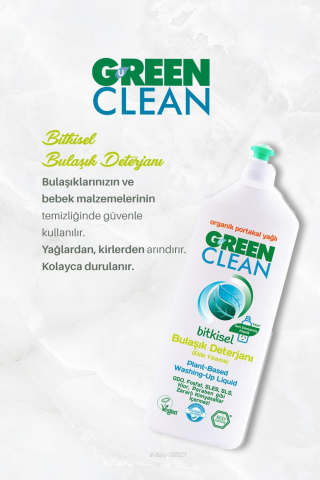Green Clean Bulaşık Det. 730 ml ve Meyze Sebze Tem. 1000 ml, Rosie Hediye