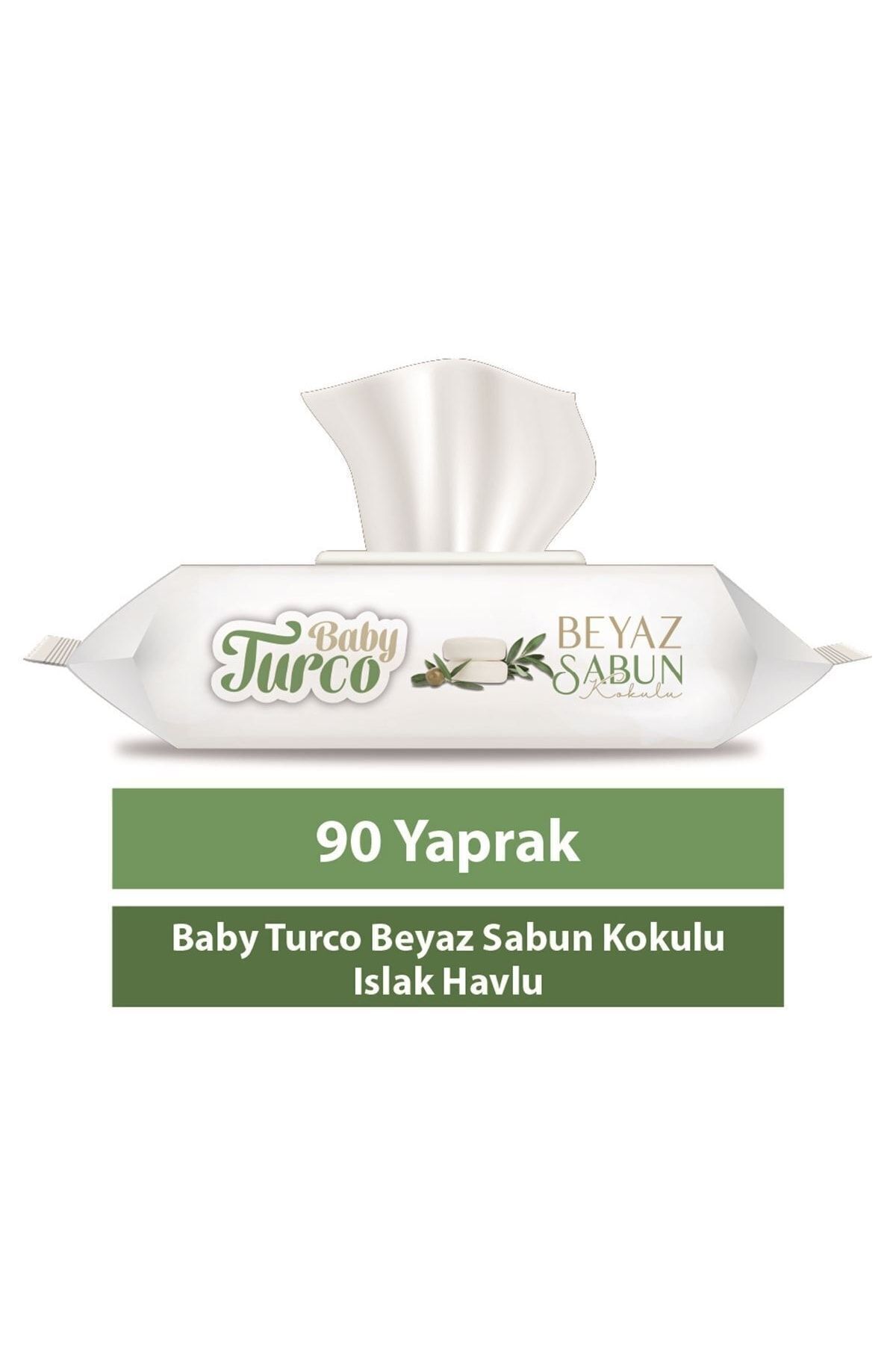 Baby Turco Islak Havlu 90'lı Beyaz Sabun X12 Adet