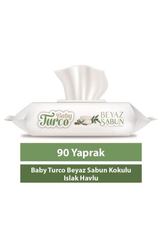 Baby Turco Islak Havlu 90'lı Beyaz Sabun X12 Adet