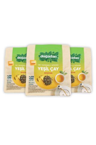 Doğadan Dökme Yeşil Çay Ananas 50 gr x 3 Adet