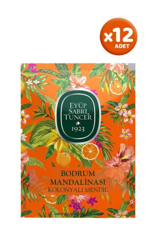 Eyüp Sabri Tuncer Bodrum Mandalinası Kolonyalı Mendil 50'li x 12 Adet