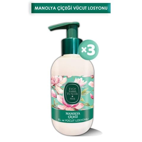 Eyüp Sabri Tuncer Manolya Çiçeği El ve Vücut Losyonu 280 ml x 3