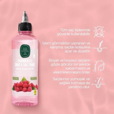Eyüp Sabri Tuncer 500 ml ve 100 ml Sirke Frambuaz Tonik ve Şampuan, ROSIE makyaj pamuğu